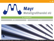 Tablet Screenshot of mayr-metall.com